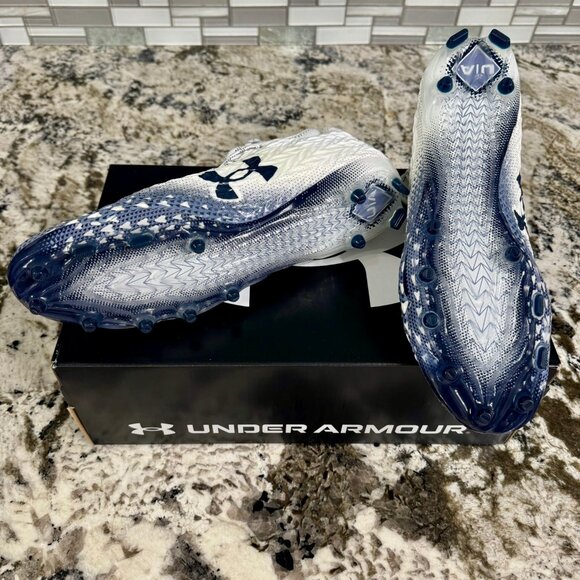 Under Armour - Spotlight Clone 3.0 MC Mens Football Cleats White-Navy - Picture 3 of 8